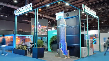 Diseño de Stand Para Rosario Turismo 2023 Portada Uno